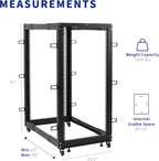 VIVO 25U Freestanding Server Rack Cart