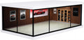1:64 Scale LED Display Case for Diecast Cars, Vintage Wood Grain Pattern | LED Lighting, Fully Enclosed Dust-Reducing