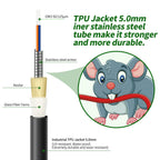 Outdoor LC to LC OM3 Fiber Patch Cable Multimode TPU, 25M(82ft)