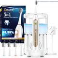 3-in-1 Electric Toothbrush with Water Flosser, Upgraded Flossing Toothbrush with 5 Speeds & 3 Modes, 30 Days/Charge