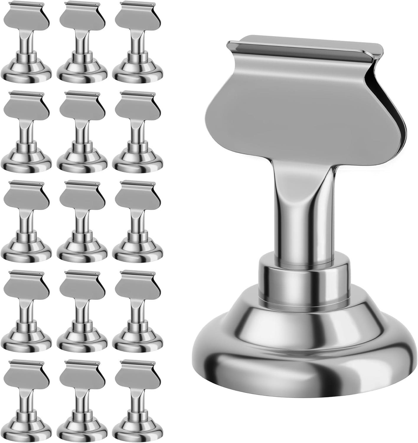 16PK Table Number Holders Place Card Holders 1.7 Inch Table Card Holders Steel Card Holders for Photos, Food Signs