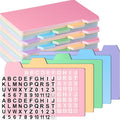 50 Pack 3 x 5 Inch Index Card Dividers with Tabs, 250gsm Paper | A-Z, Number Sticker, Dry Erase Index Card Guide
