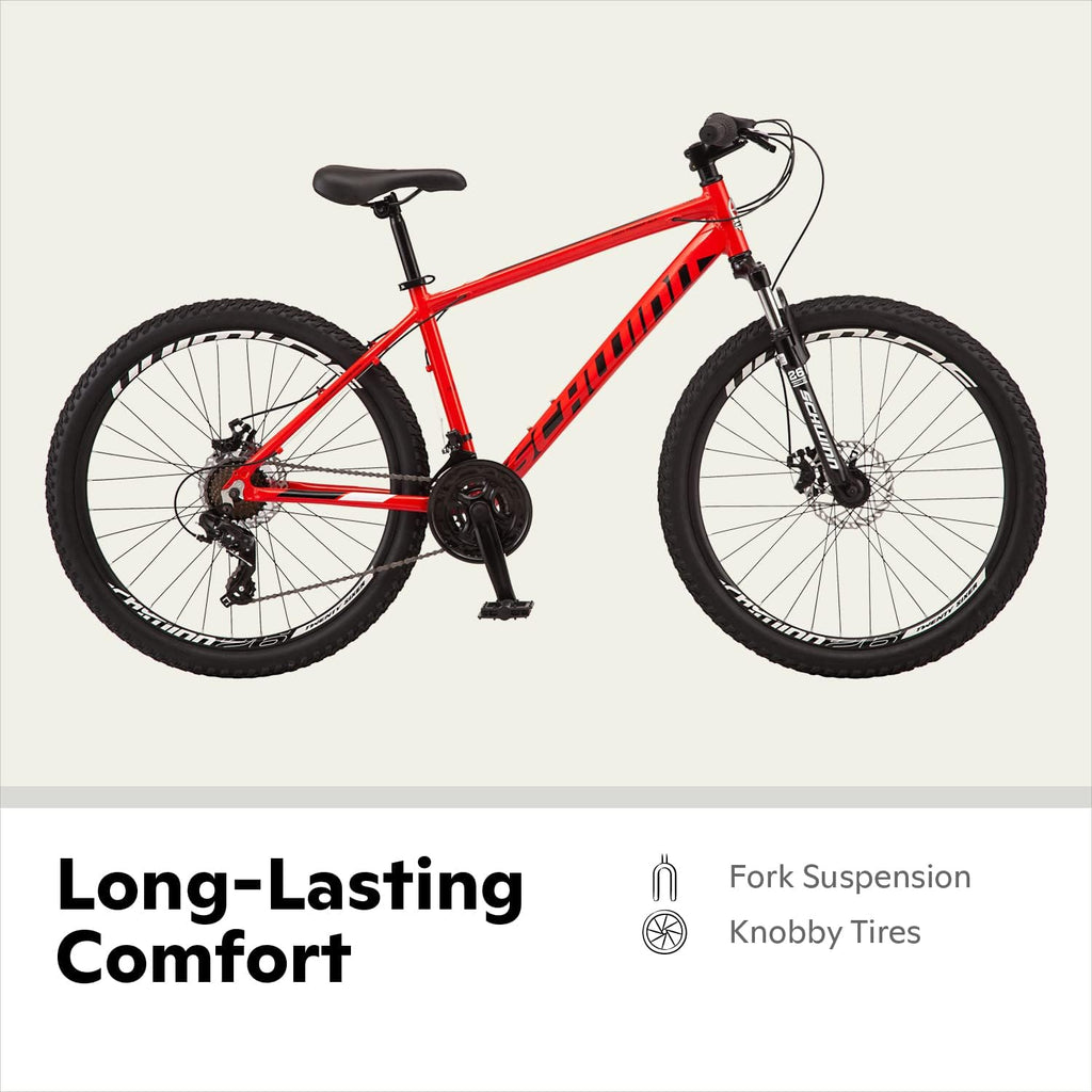 High Timber Mountain Bike for Adult Youth Men Women Boys Girls, 24 to 29-Inch Wheels, 7 or 21-Speeds, Front