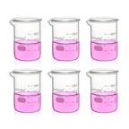 6pcs 250ml Heavy Duty Glass Beakers, LVAC004