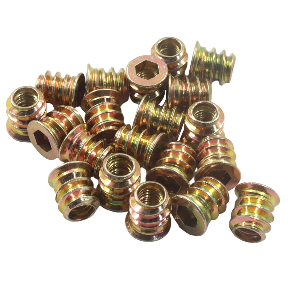 Threaded Insert Nuts, M5 x 10mm, 20 Pcs