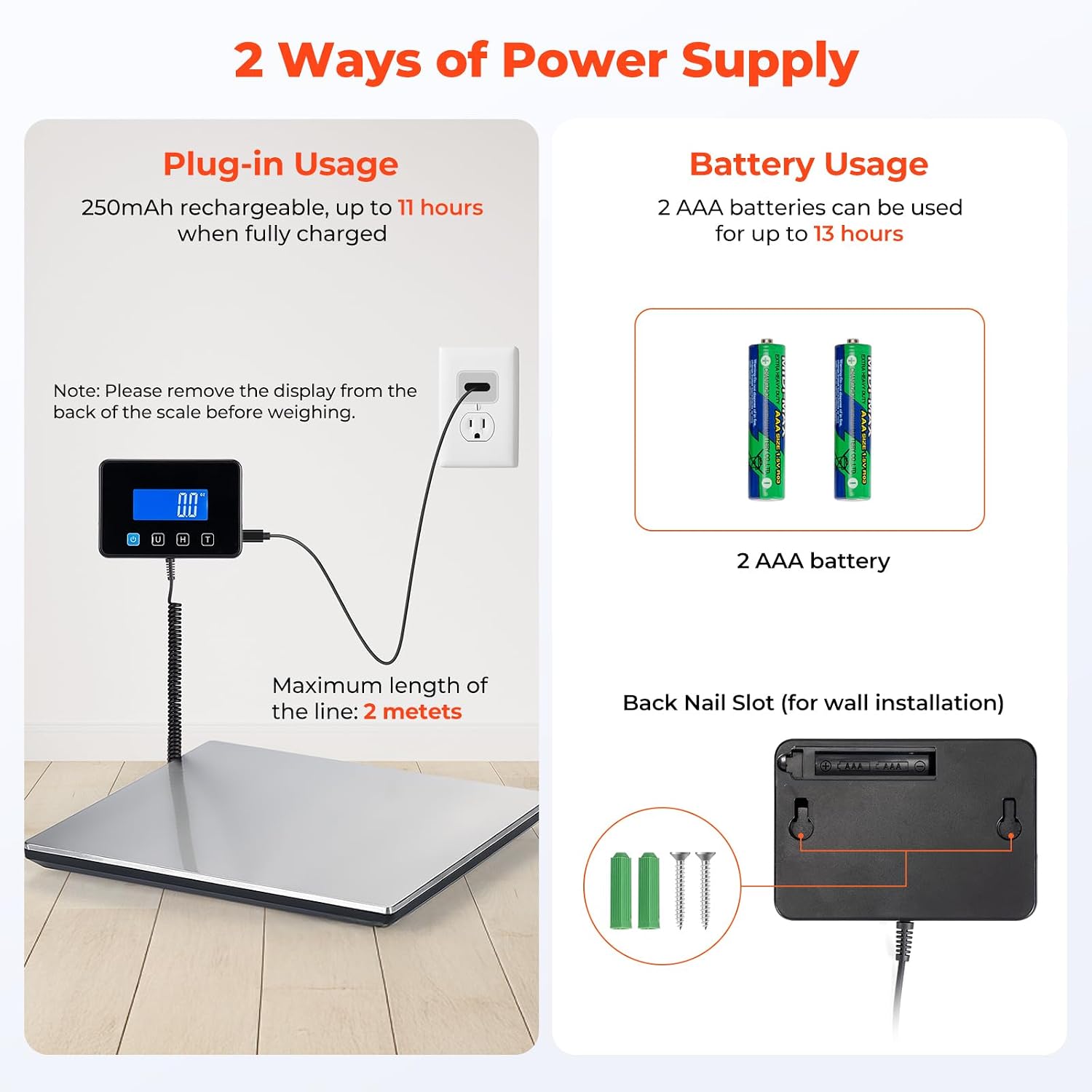 440lb/1.8oz Shipping Scale, Digital Postal Scale for Packages | Hold & Tare Function, Backlit LCD, Battery & USB