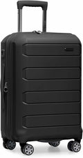 Pagosa Hardshell Expandable Luggage with Spinner Wheels, Black, 22-Inch Carry-on