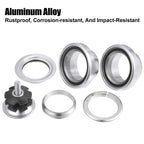 34mm 1-1/8" Threadless Bicycle Headset with Top Cap Silver Tone