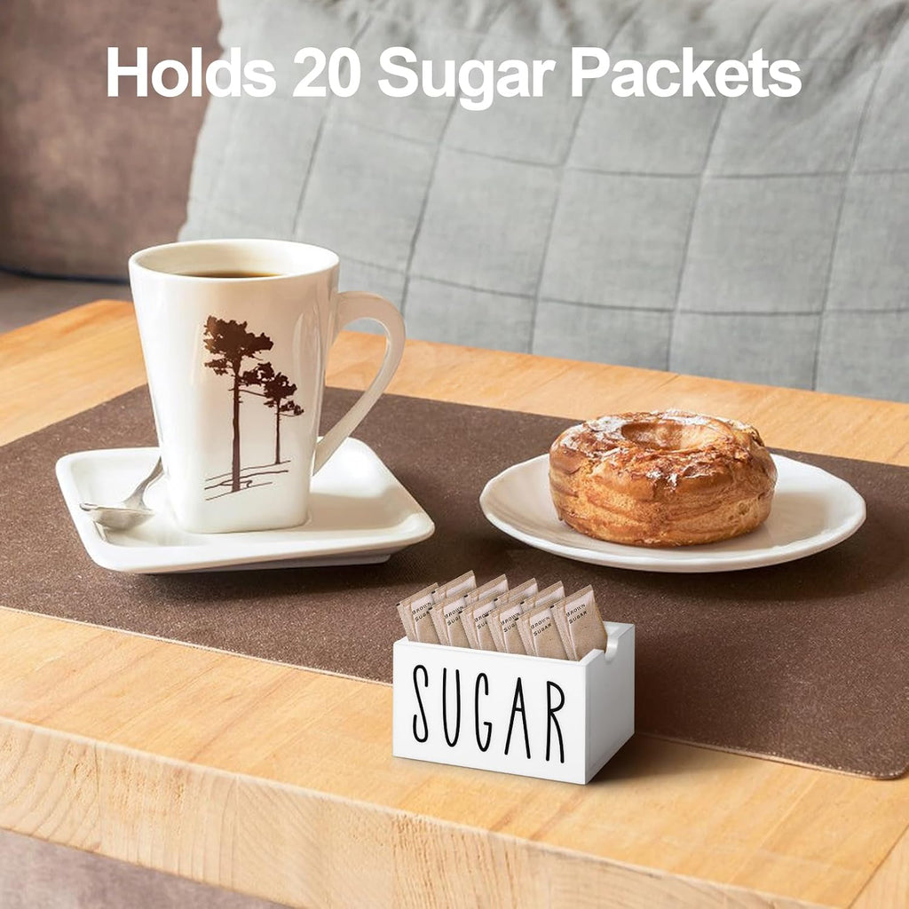 Sugar Packet Holder for Coffee Bar, Acrylic Sugar Packets Caddy, Sugar Packet Container, Sugar Packets Dispenser