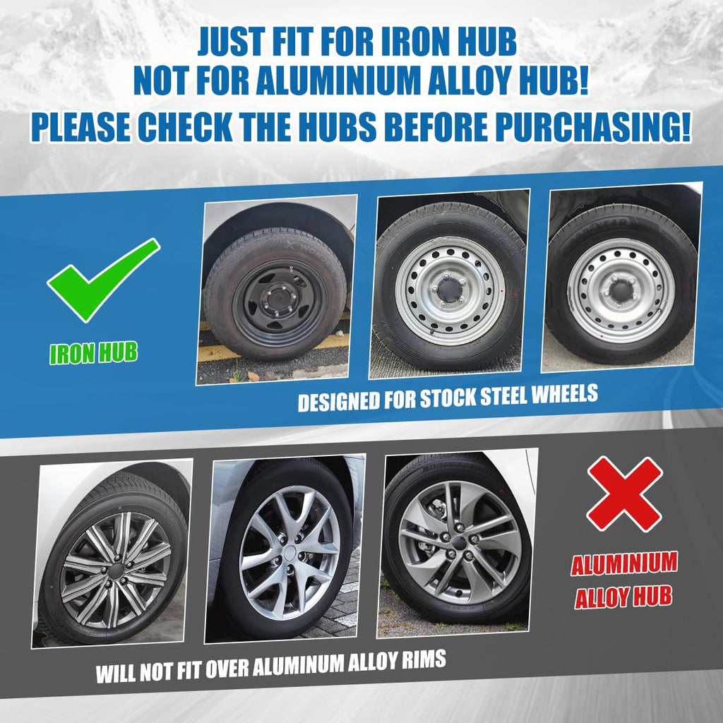 4Pcs Set 14inch Universal Wheel Rim Cover Hubcaps Replacement