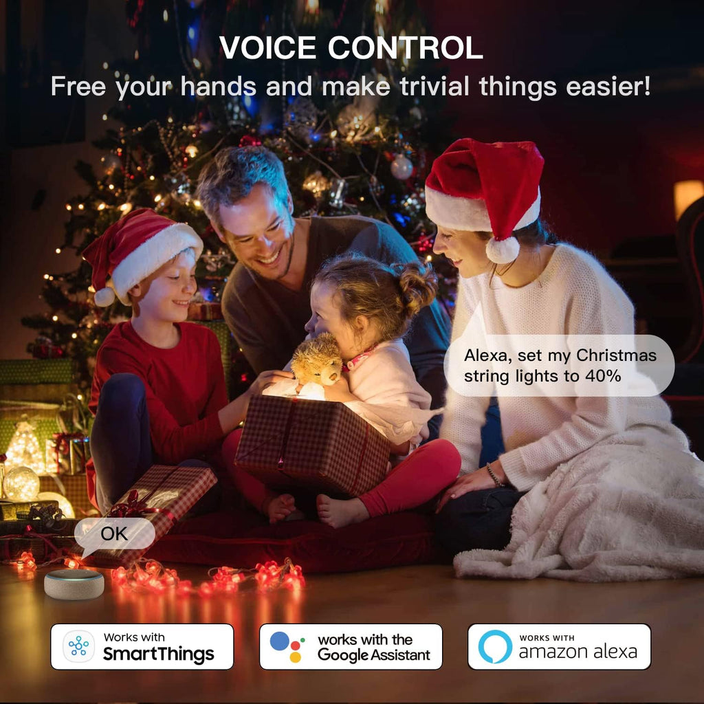 Smart Dimmer Plug Outdoor Smart Plug Works with Alexa and Google Home, Light Dimmer APP Remote Control, Max Power