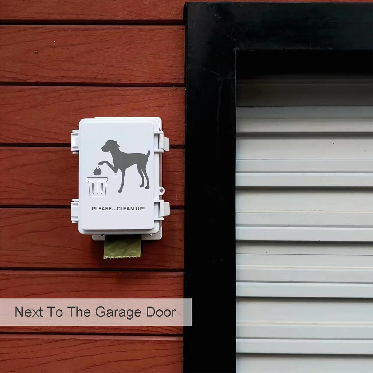 Dog Poop Bag Dispenser Wall Mounted Waterproof Outdoor Pet Waste Bags Dispenser Station Stake, Pole, Fence Mounted