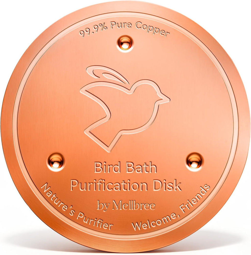 Bird Bath Copper Disc, 0.6mm Reinforced 99.99% Pure Copper Cleaning Disk for Physical Safe Clean Water All-Season