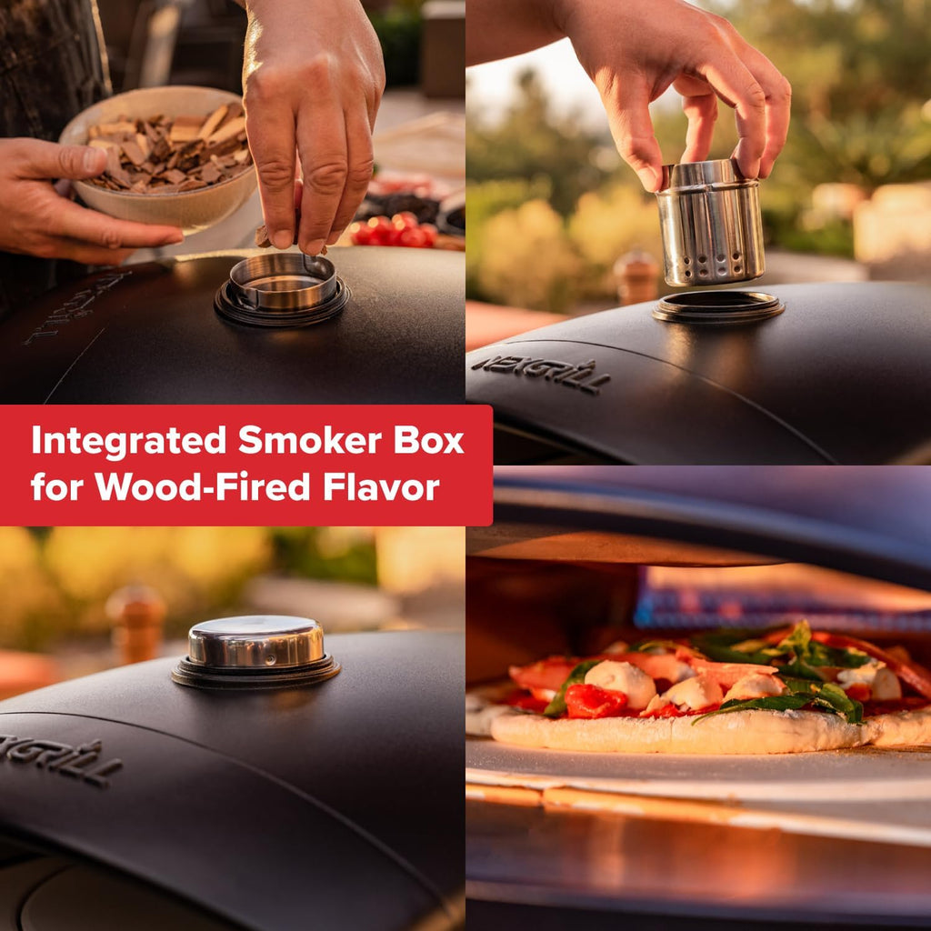 Tabletop Ora 12" Propane Gas Pizza Oven Cooker with Foldable Leg