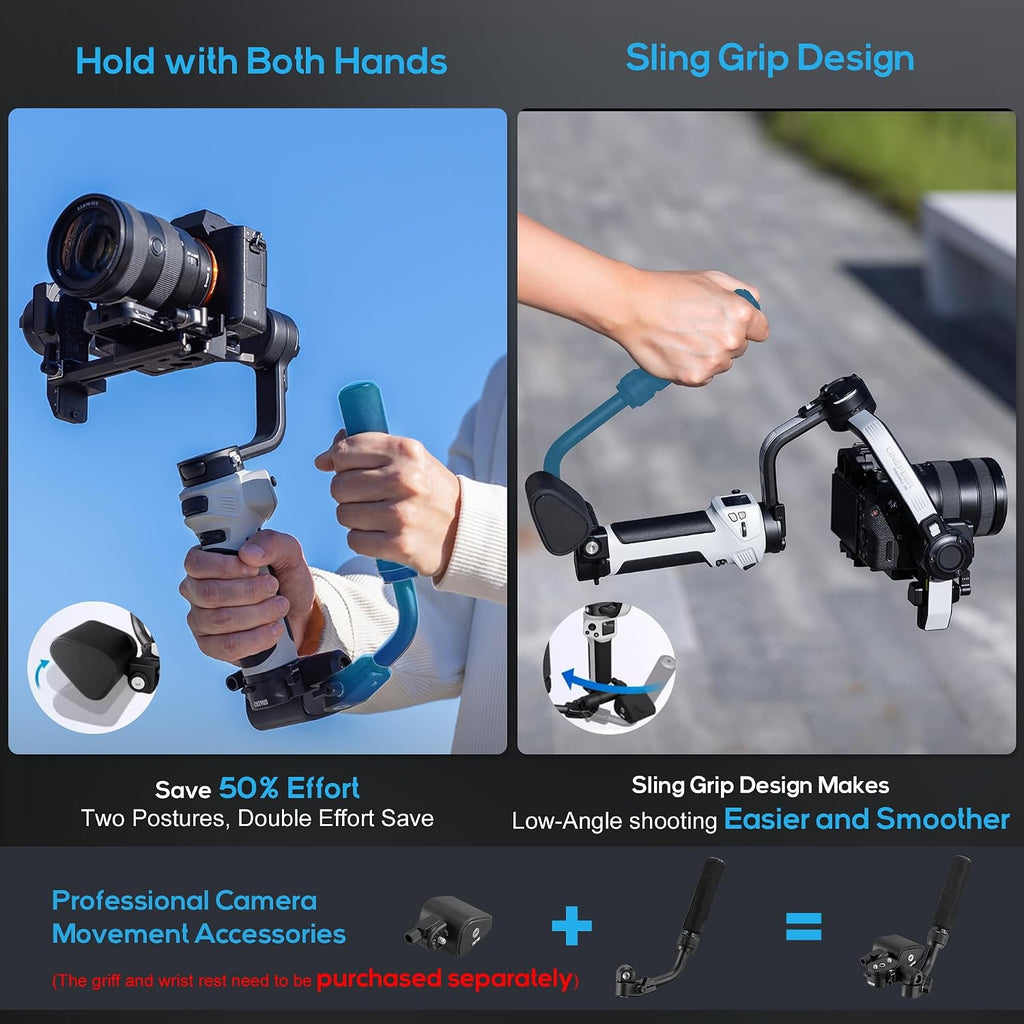 CINEPEER Weebill 3E, 3-Axis Lightweight Gimbal Stabilizer for DSLR & Mirrorless Camera Canon/Sony/Panasonic/Nikon