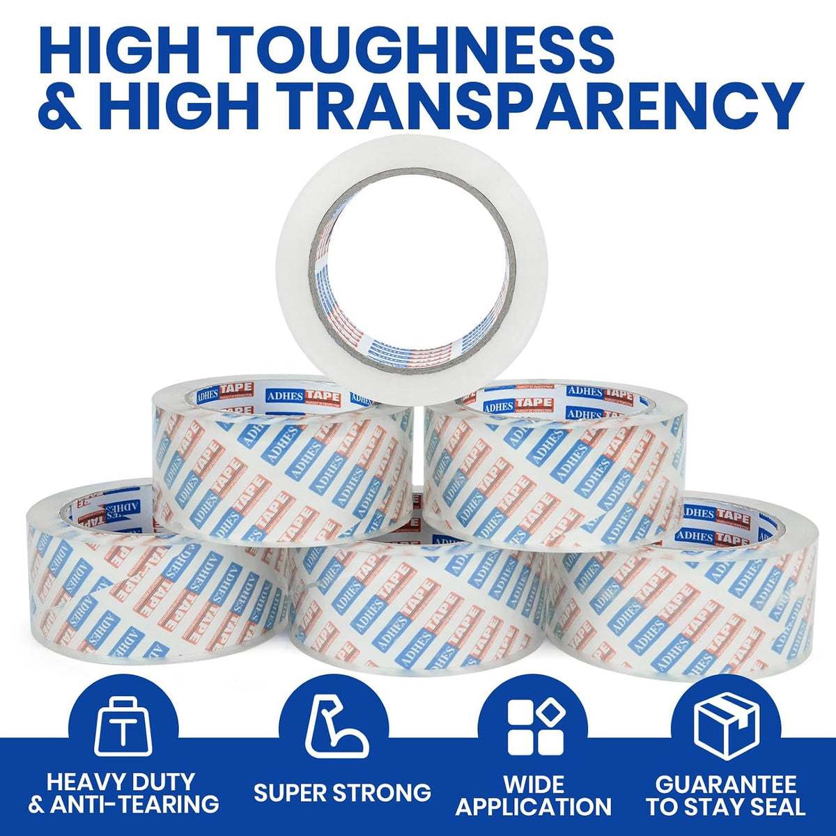 ADHES Packing Tape Shipping Tape Packaging Tape for Moving Boxes Heavy Duty