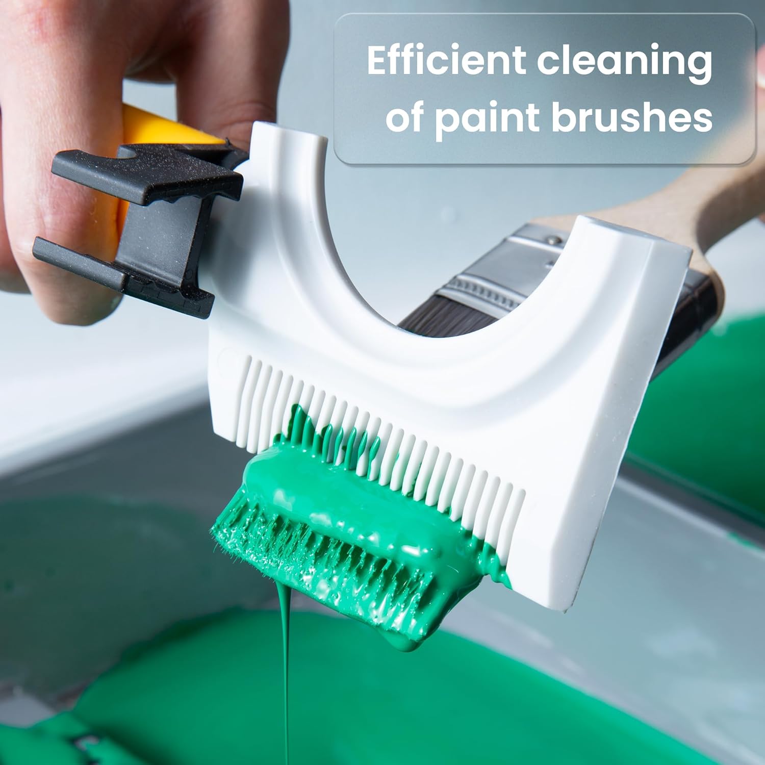 7-in-1 Paint Brush Comb, Paint Roller Cleaner, Paint Brush Cleaner Tool,Paint Can Opener,Scraper Design
