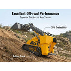 Versatile Mini Skid Steer Loader with Hydraulic Drive Electric Mini Skid Steer Compact Track Loader with