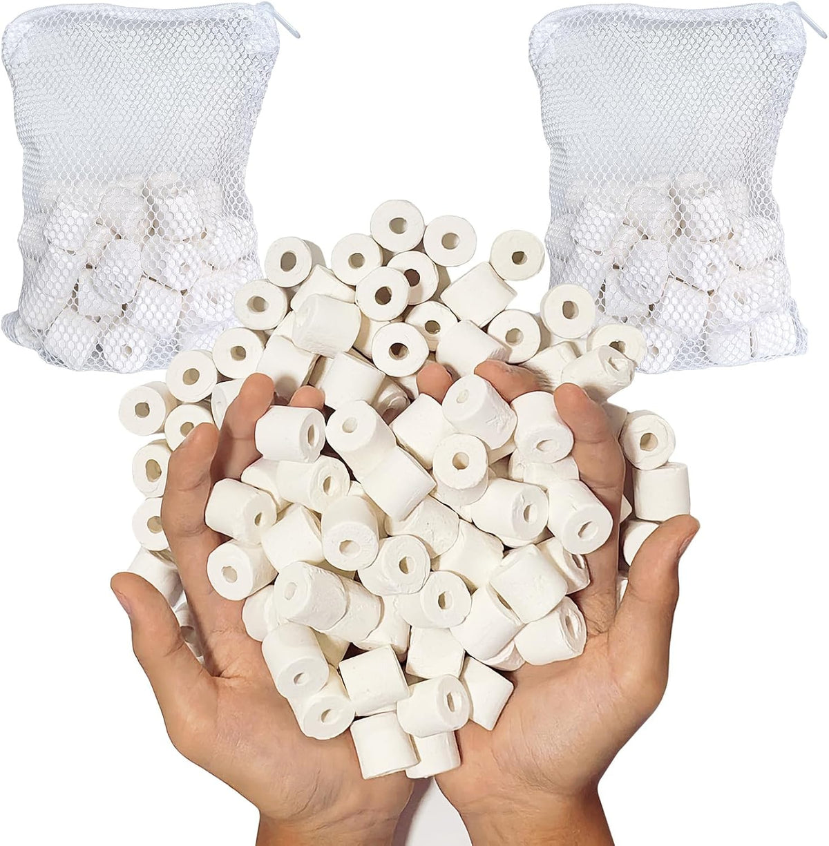 Aquarium Bio Ceramic Rings 2 lbs Filter Media for Pond Canister Reef Tank