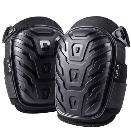 Professional Knee Pads for Work - Heavy Duty Foam Padding Kneepads for Construction, Gardening, Flooring with