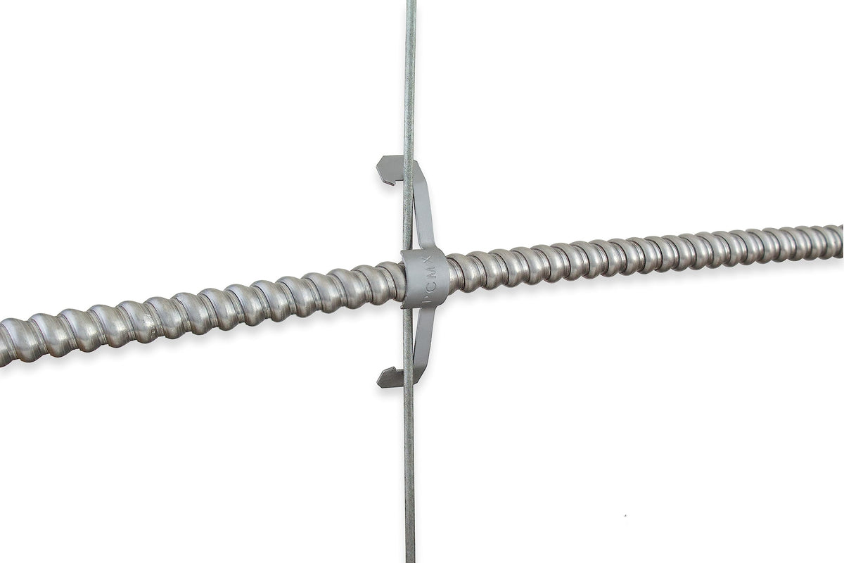 Prime Cable Management Conduit Cable Support Clip to Ceiling Wire, Threaded Rod & Flanges. Heavy Duty Spring Steel Clip / 100 Pack
