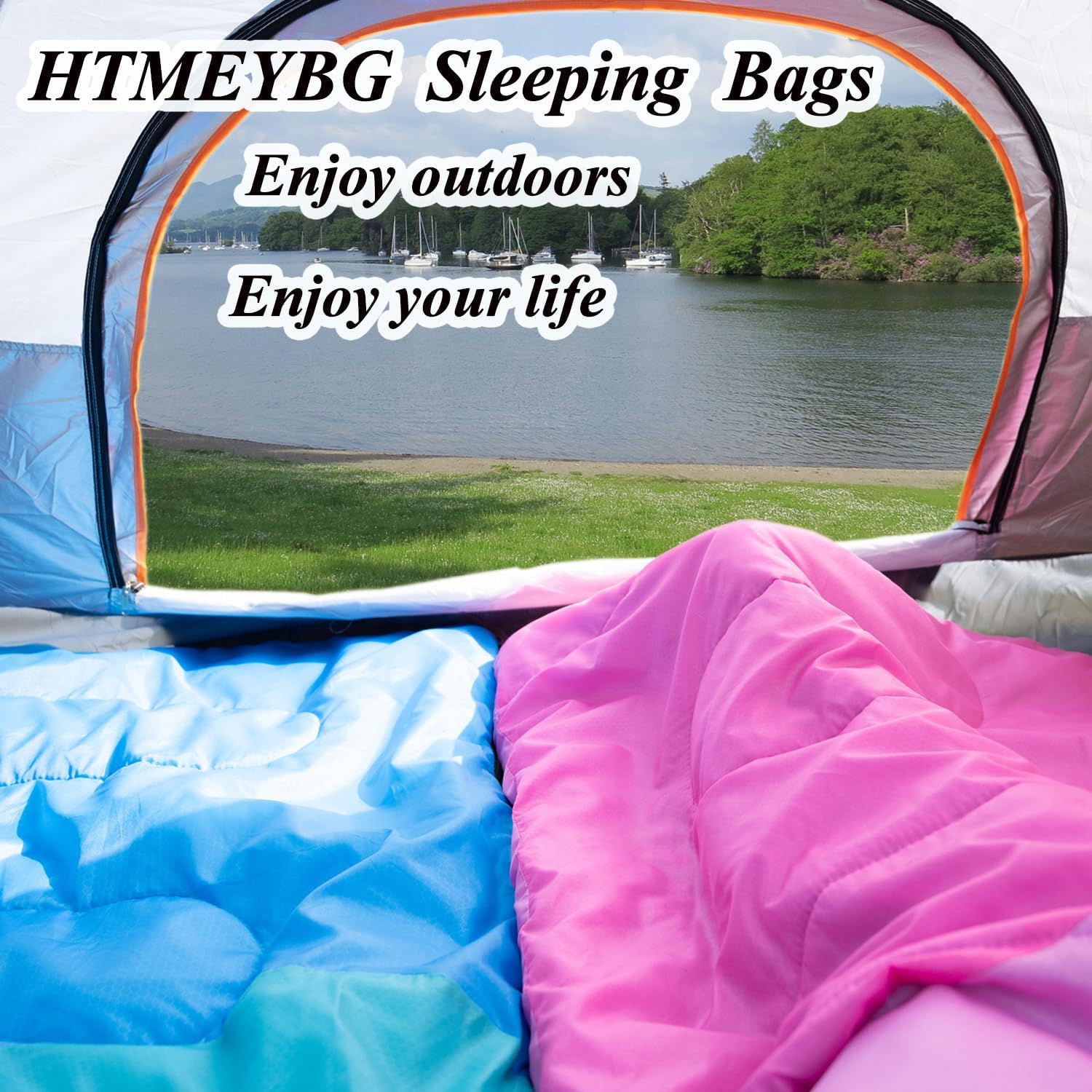 Sleeping Bag - 3 Seasons for Adults Boys Girls Camping Hiking - Warm Cold Weather Lightweight Portable with
