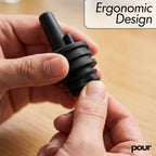 Black Premium Quality Liquor Pour Spouts Pack 12 Reusable Leakproof Bottle Tops For Bartenders And Home Use Easy Flow