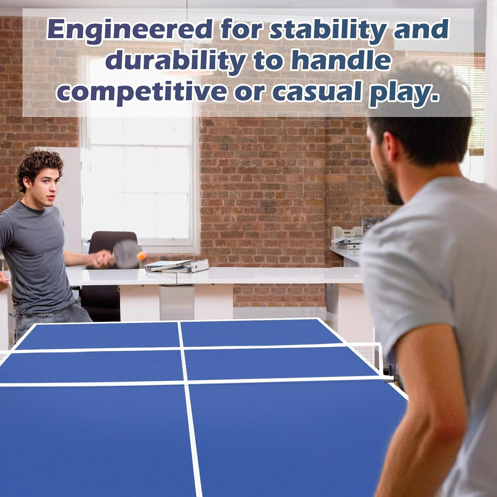 7FT Ping Pong Table Topper for Pool Table, Folding Table Tennis Top | Foldable Ping Pong Conversion Top for Pool