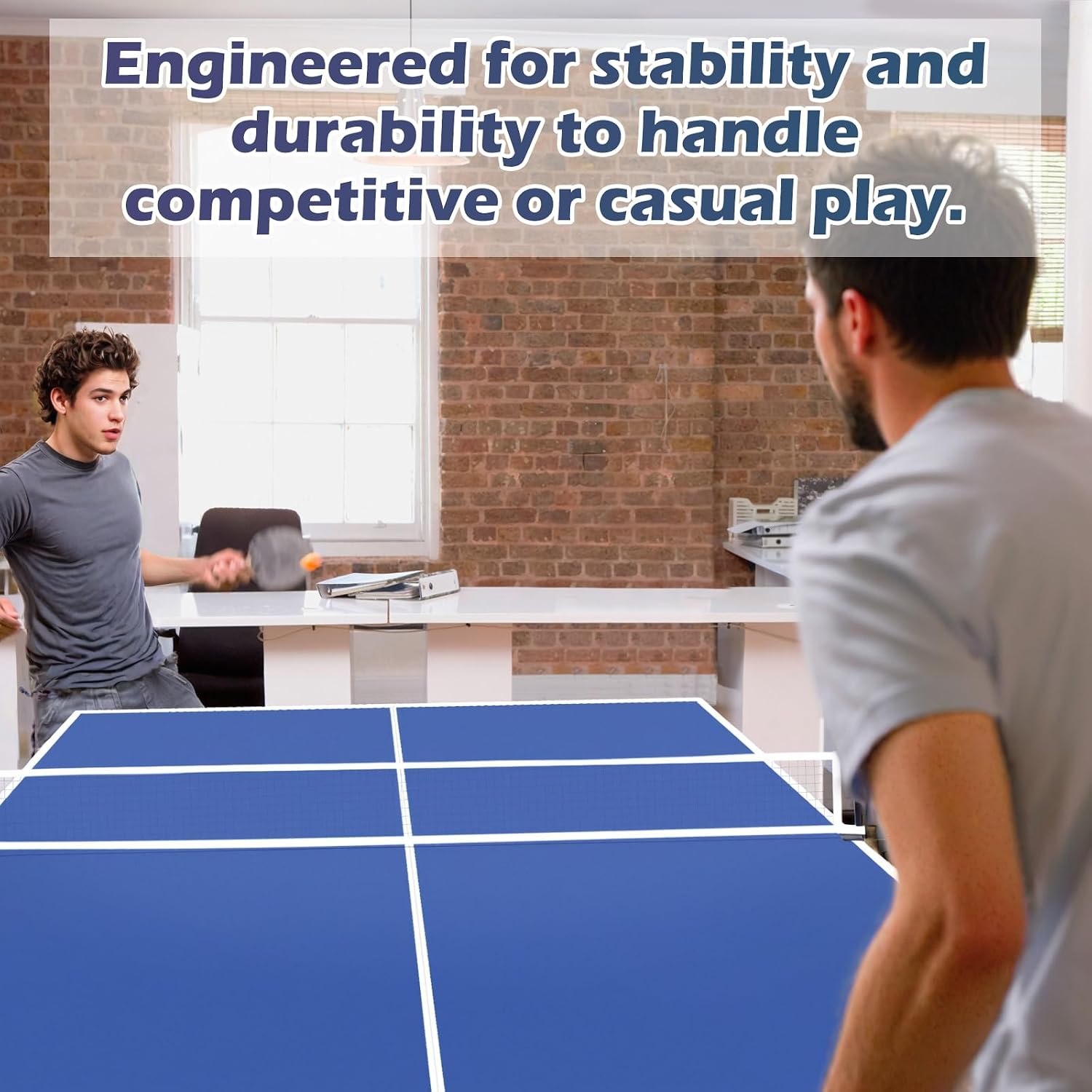 7FT Ping Pong Table Topper for Pool Table, Folding Table Tennis Top | Foldable Ping Pong Conversion Top for Pool