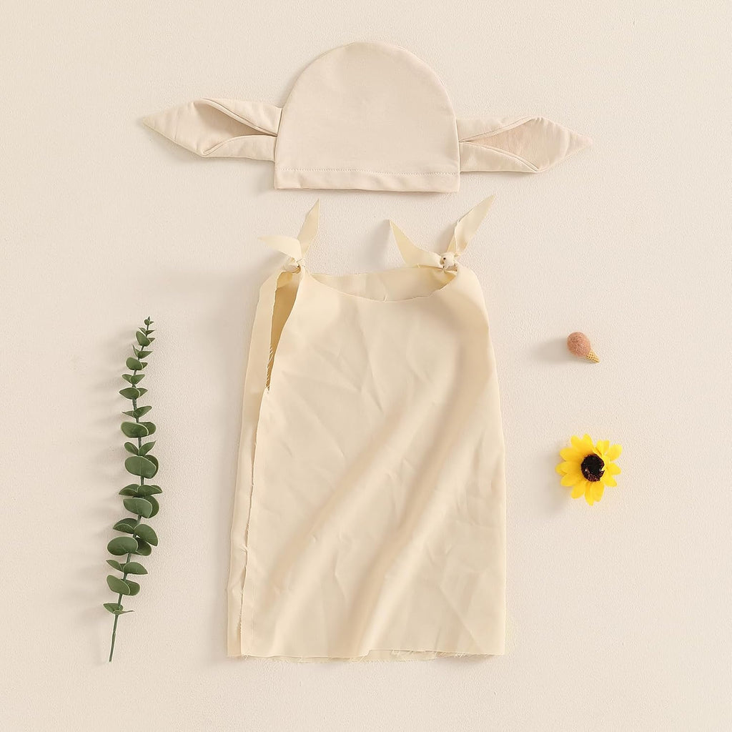 Baby Boy Girl Halloween Dobby Costume | Toddler Kids Ripped Vest Hat with Ear, Knot Vest 6 Month 12 Month 1t 2t 3t 4t