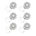 6Pcs Rhinestone Button Covers, Detachable Crystal Embellishment