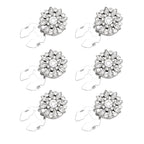 6Pcs Rhinestone Button Covers, Detachable Crystal Embellishment