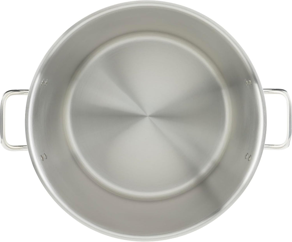 Winware SST-40 Stainless Steel 40 Quart Stock Pot with Cover | Dishwasher safe, Tri-ply heating for even cooking