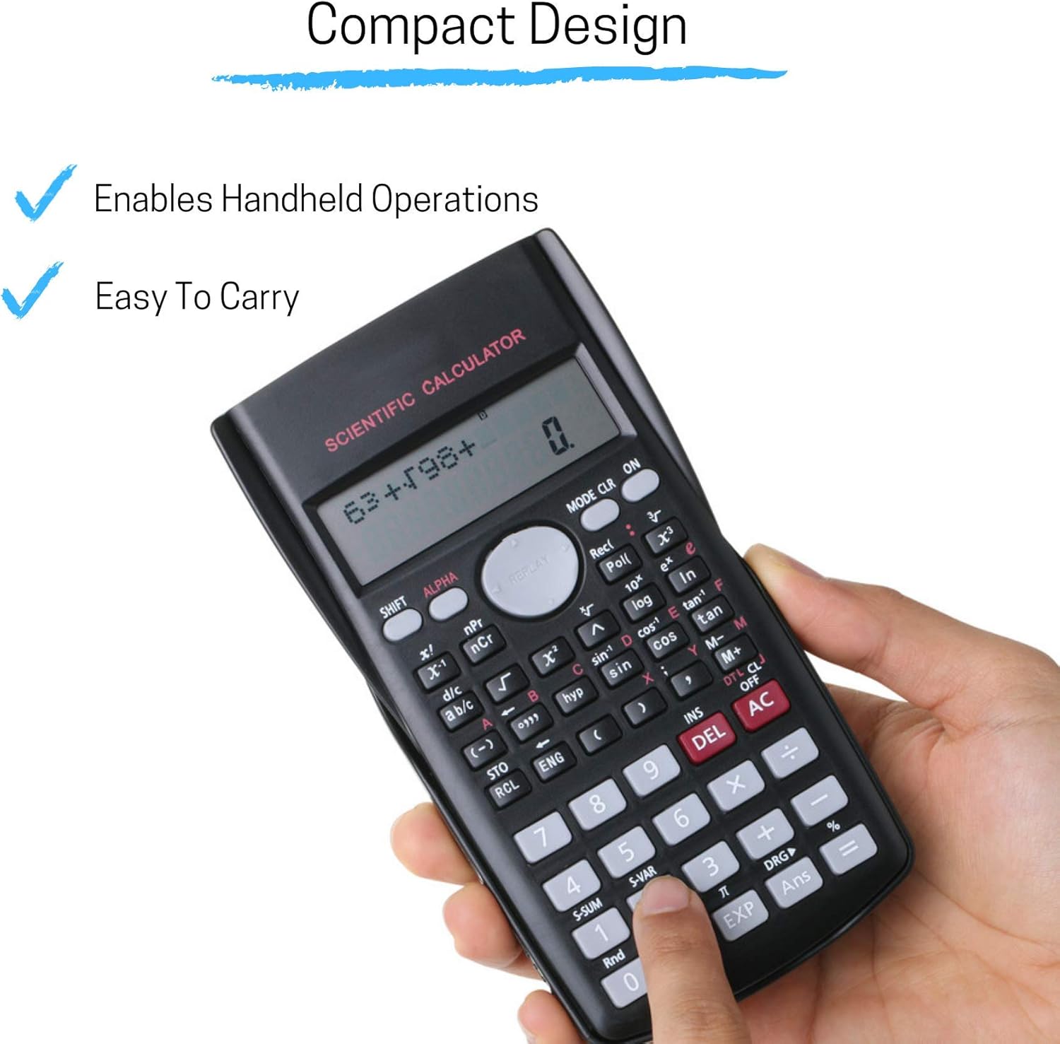 Scientific 2 Line Calculator - Fraction & College Math Calculator f | or Students & Engineers