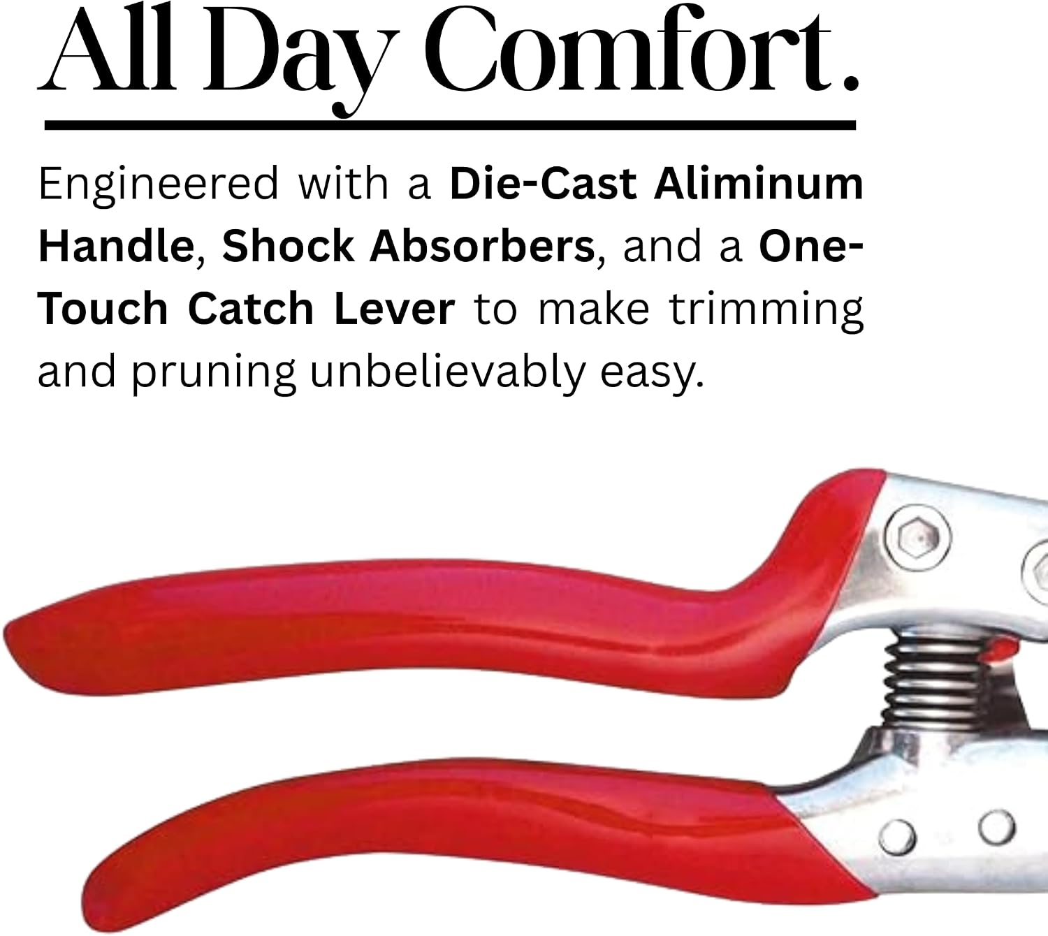 CHIKAMASA PSA-G8 Professional Sharp Pruning Shears with a Die-Cast Aluminum Handle. Fluorine coated blades, Perfect