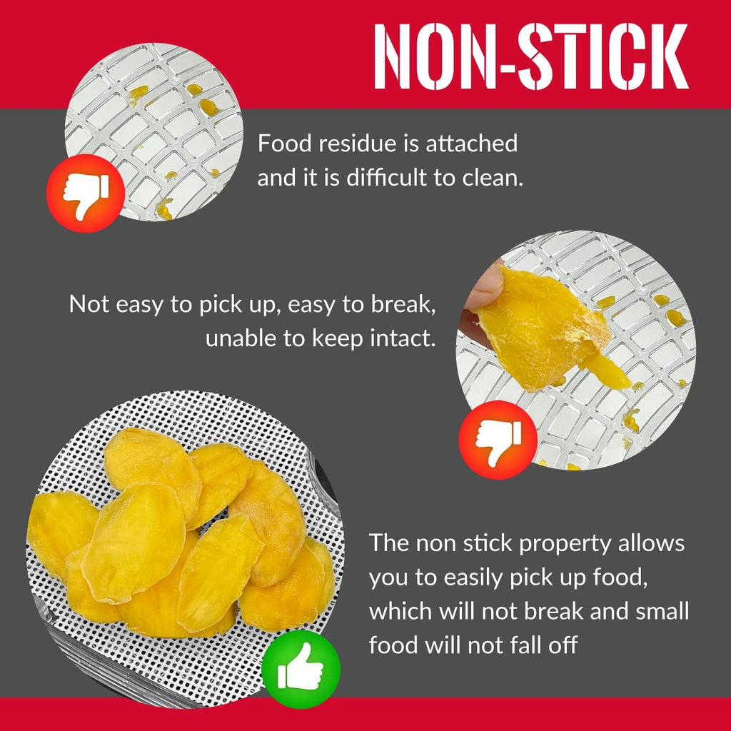 Silicone Dehydrator Sheets for OSTBA Food Dehydrator, Non-Stick BPA Free, Pack of 5 (Premium Reusable Food Dehydrator