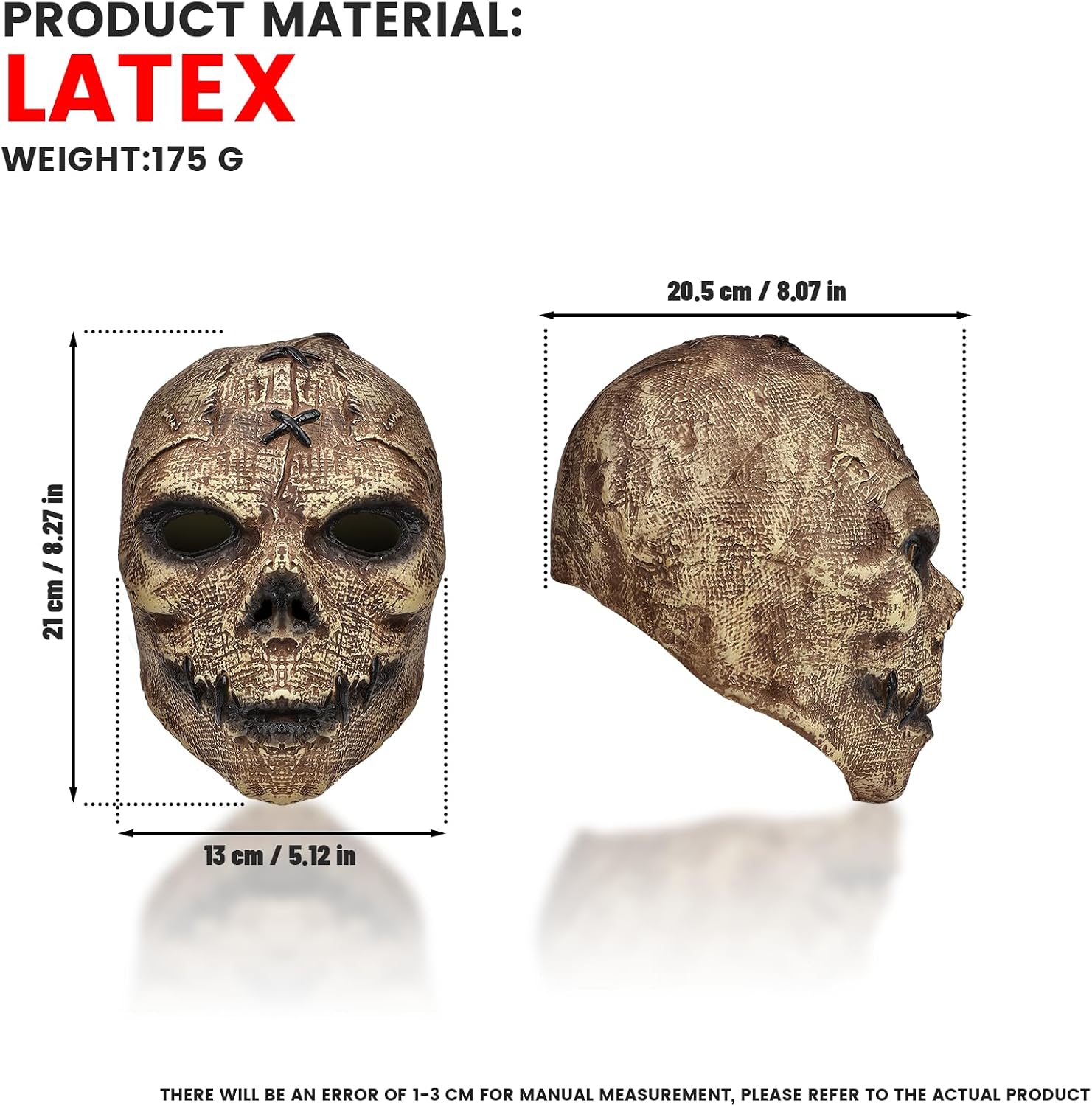Horror Skull Mask Halloween Burlap Skull Mask Scary Ghostface Halloween Costume Carnival Latex Props