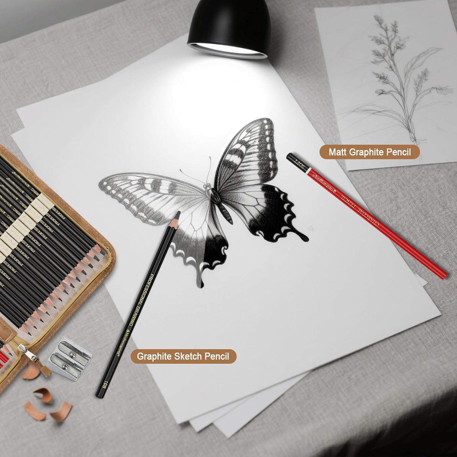 Sketching and Drawing Pencils Set 26pcs, Art Supplies Drawing pencil Kit,Graphite Charcoal Professional Pencils Set