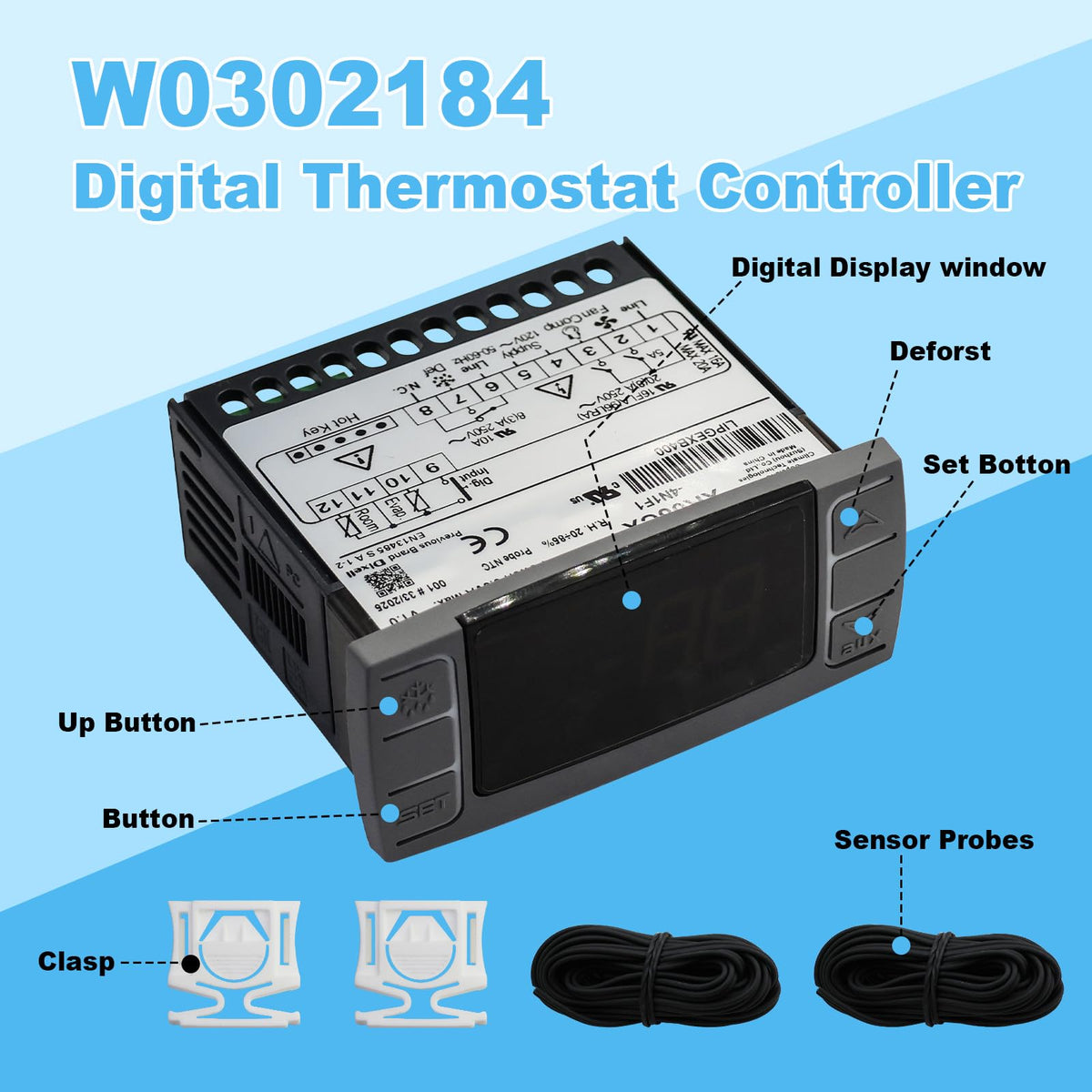 W0302184 Digital Freezer Controller Compatible with Atosa Refrigerator