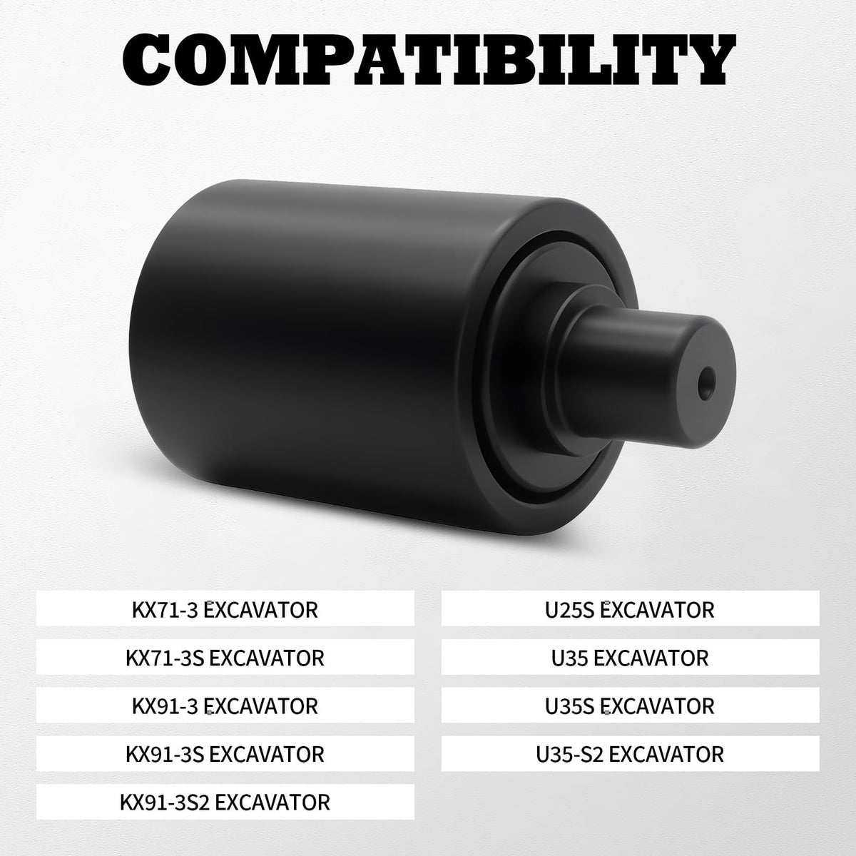 Jecoupoon Carrier Roller Top Roller Compatible with KX71-3 Excavator