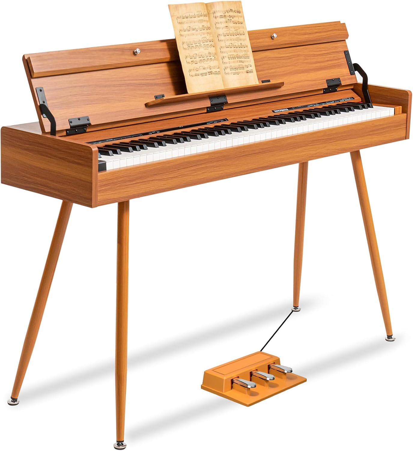 88 Key Weighted Home Digital Piano,Wooden Desk Keyboard,Triple-Pedal | Transforms Between Desk and Vanity,Progressive