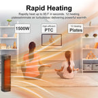 24 inches X-Large 1500W Electric Space Heaters for Indoor Use