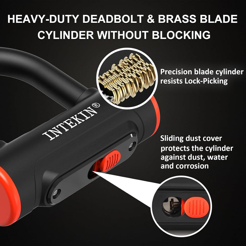 Motorcycle Lock 3.3FT/100cm Bicycle Chain Locks 8mm/10mm Thick Bike Lock Heavy Duty Security Chain Anti Theft with