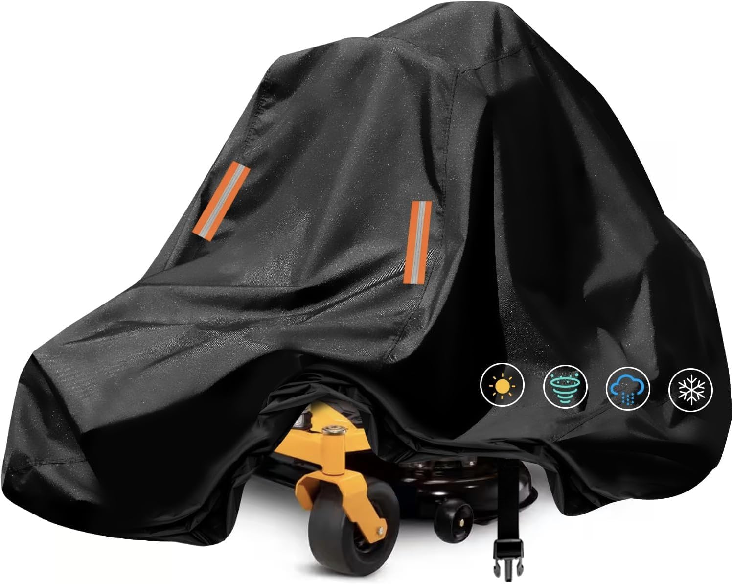 Zero Turn Mower Cover 60 Inch Deck,Oxford Cloth,2 Buckle Straps | Waterproof Outdoor Lawn Mower Tractor Covers