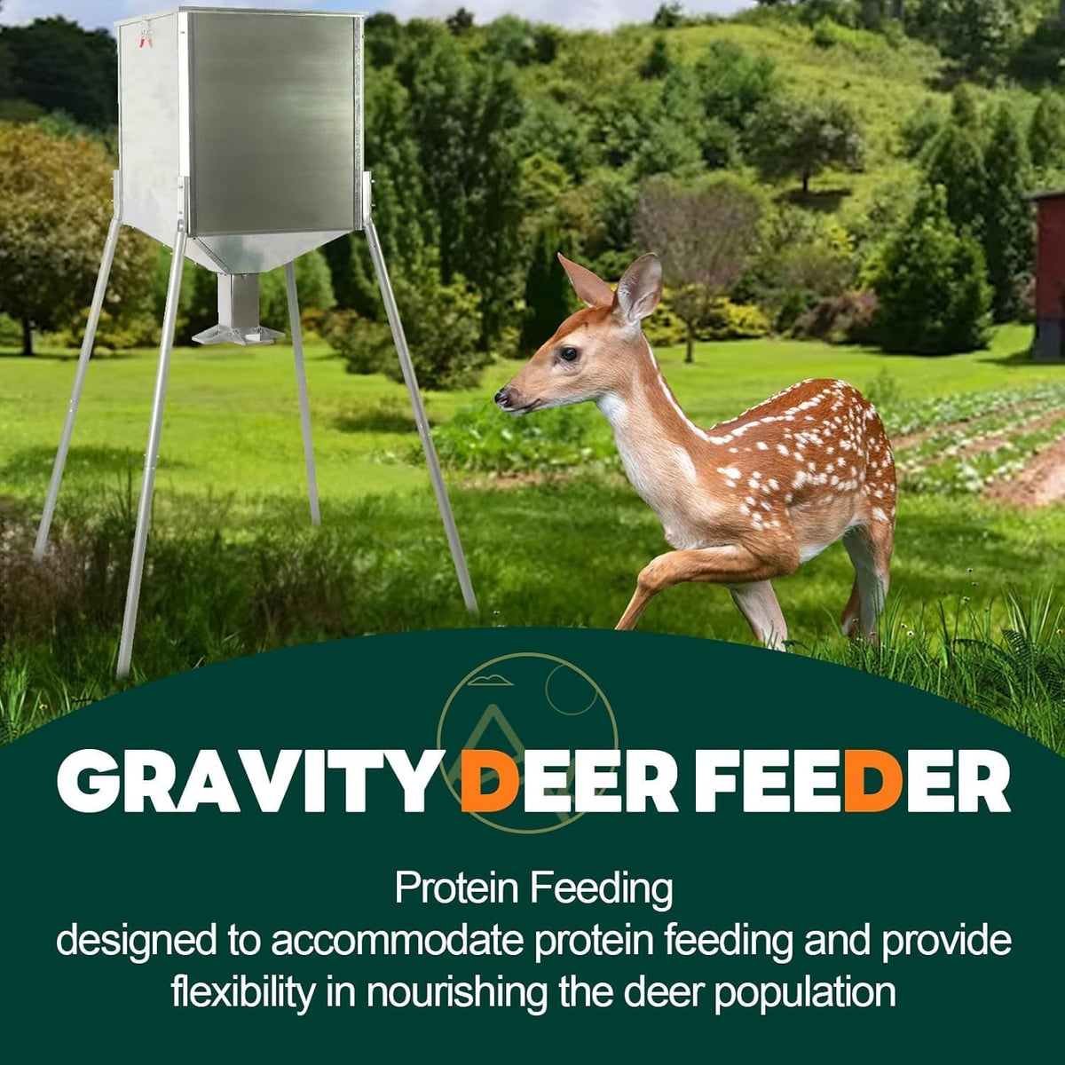 Gravity Deer Feeder Hunting Game 450 LB Large Capacity w/o Foot Kit