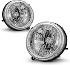 for 2002-2004 Jeep Liberty Headlights Assembly Chrome Pair