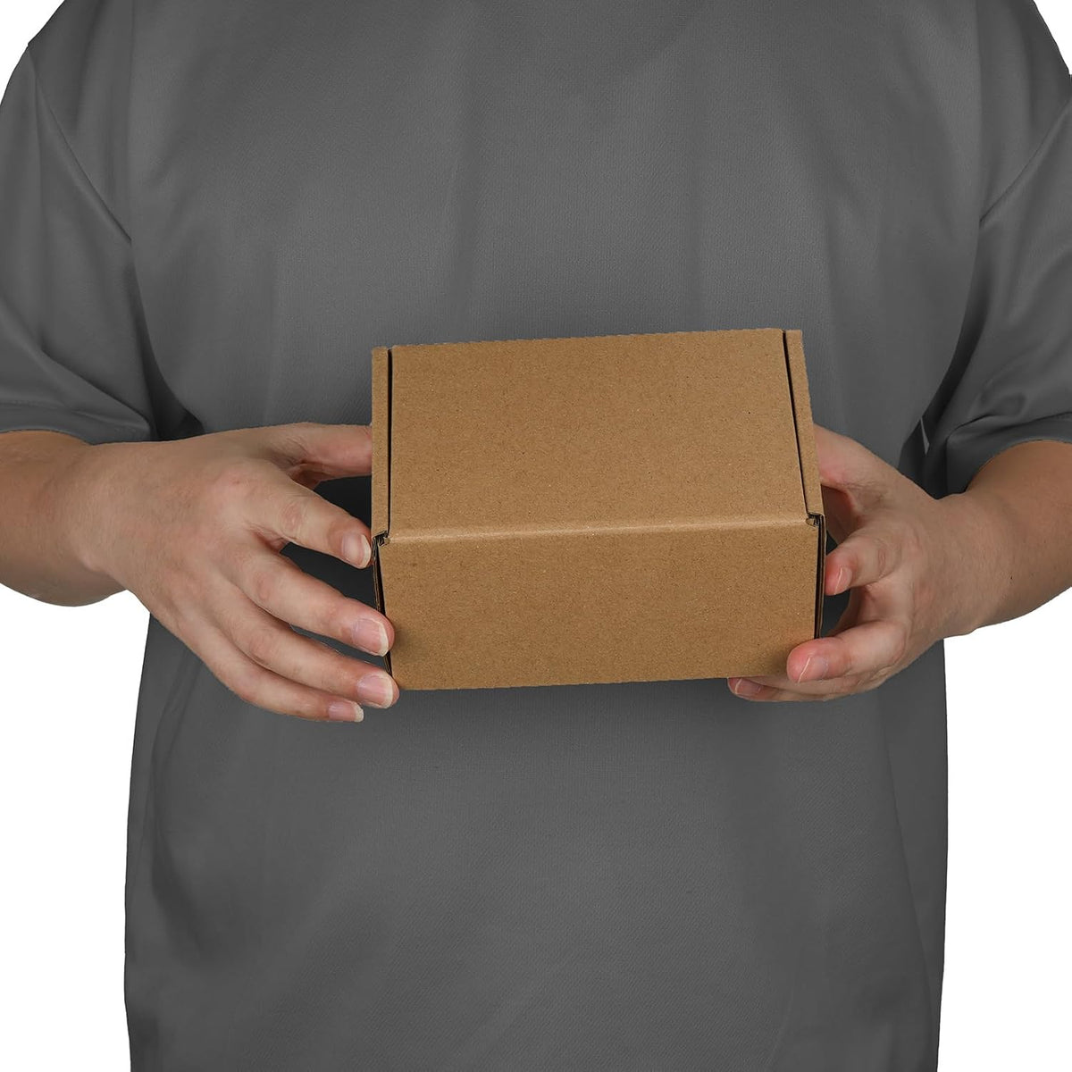 6x4x3 inch Small Shipping Boxes, Set of 6 Mailing Boxes, Brown