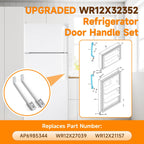 WR12X32352 Refrigerator Door Handle Set Compatible with GE Handle Set White