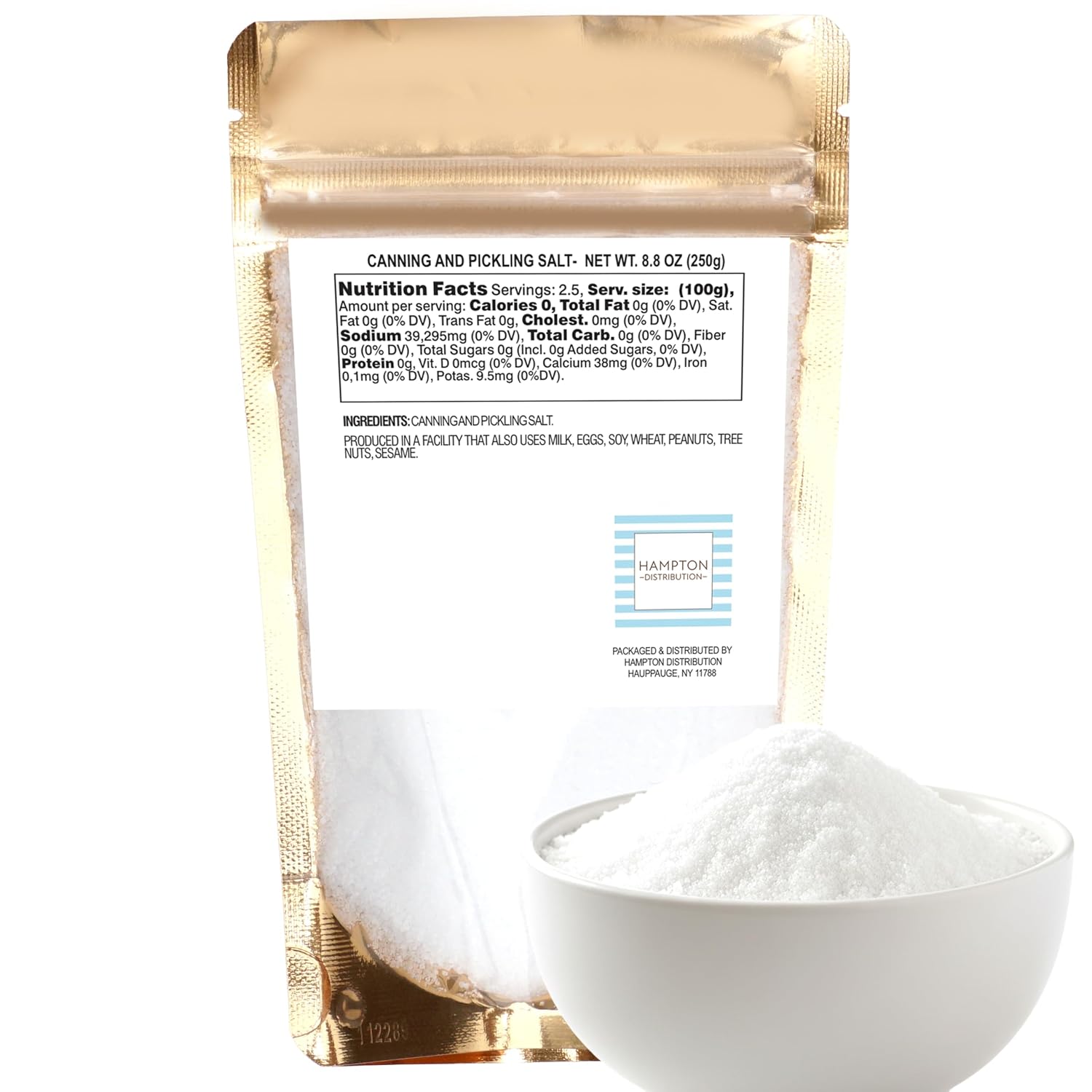 Canning and Pickling Salt, 8.8 Ounce Resealable Bag, Hampton Distribution