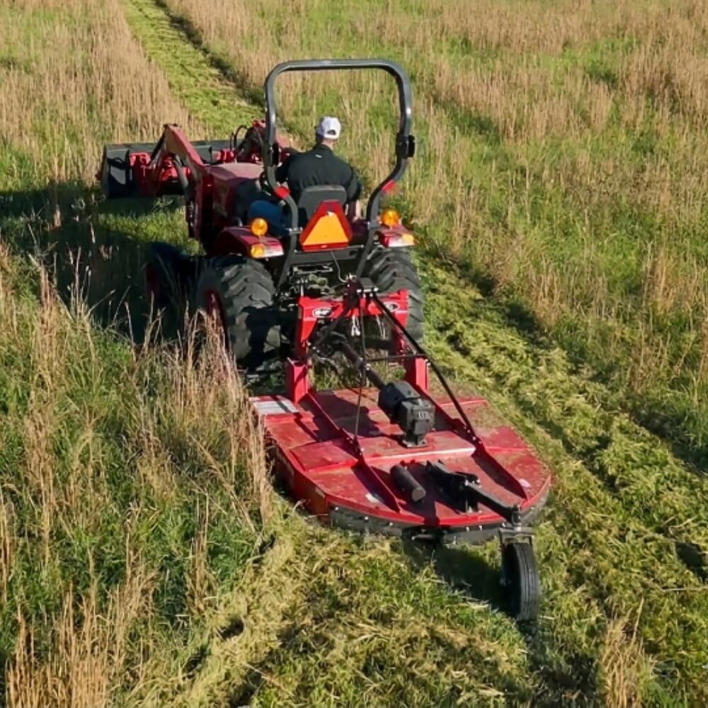 48 Inch Brush Hog Tractor Rotary Cutter with PTO, Fits 22-50 HP | Cat 1 & 2, Heavy Duty 3 Point PTO Rotary Mower, 6